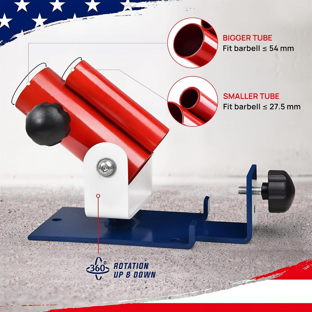 Adjustable T-Bar Row Attachment with Textured Rubber Handles for Exercise Machines