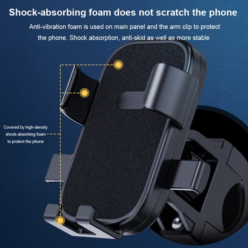 360° Rotatable Anti-Slip Bicycle Phone Mount - Adjustable Accessory for Outdoor Cycling and Mountain Biking