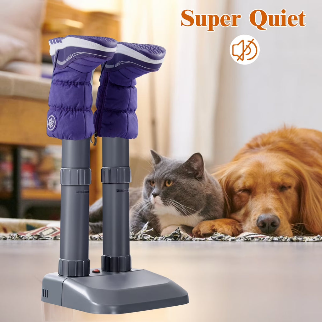 Electric Shoe Dryer and Boot Warmer, Mixed Black and Grey, 30.4 Oz