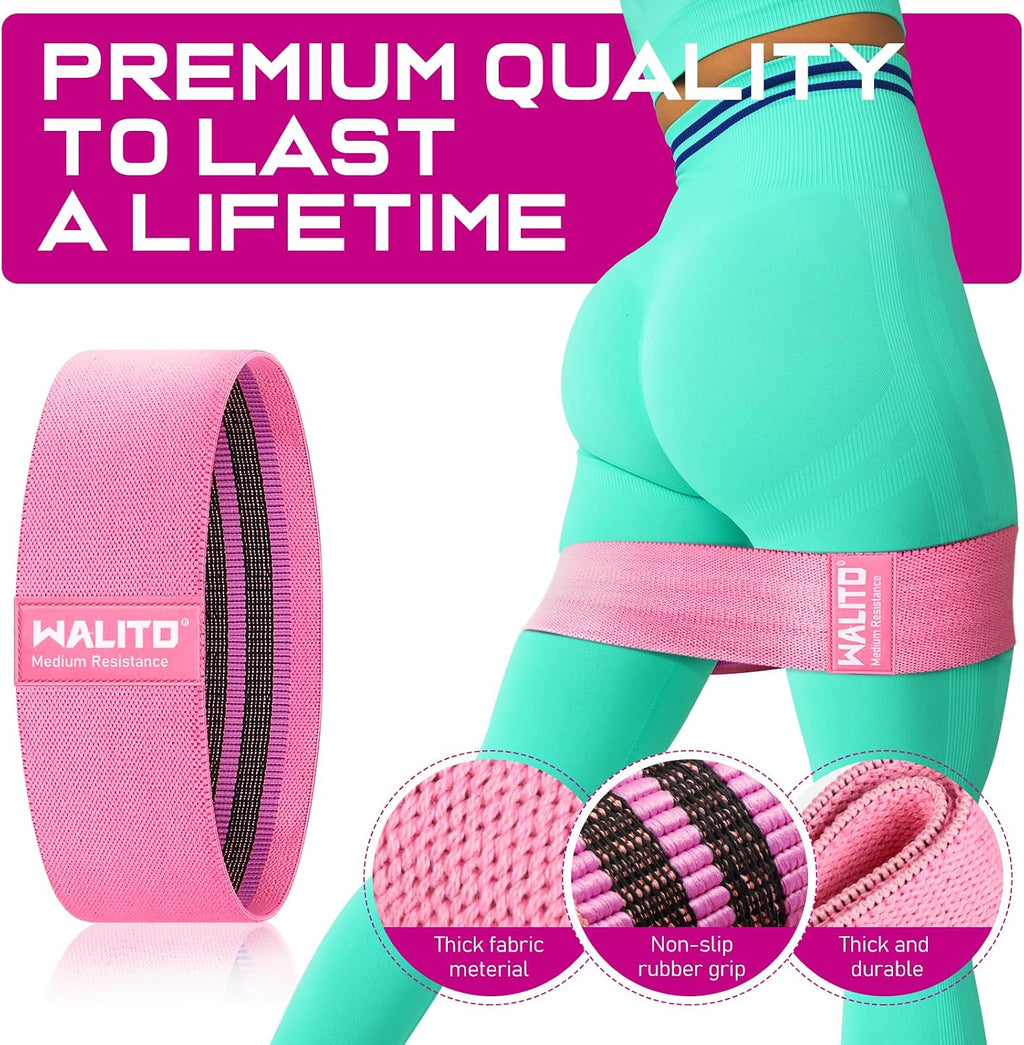 Professional Resistance Bands for Strength Training, Fabric Exercise Bands for Lower Body, Versatile Workout Bands for All Fitness Levels, Ideal for Yoga, Pilates, Rehabilitation, and Home Workouts