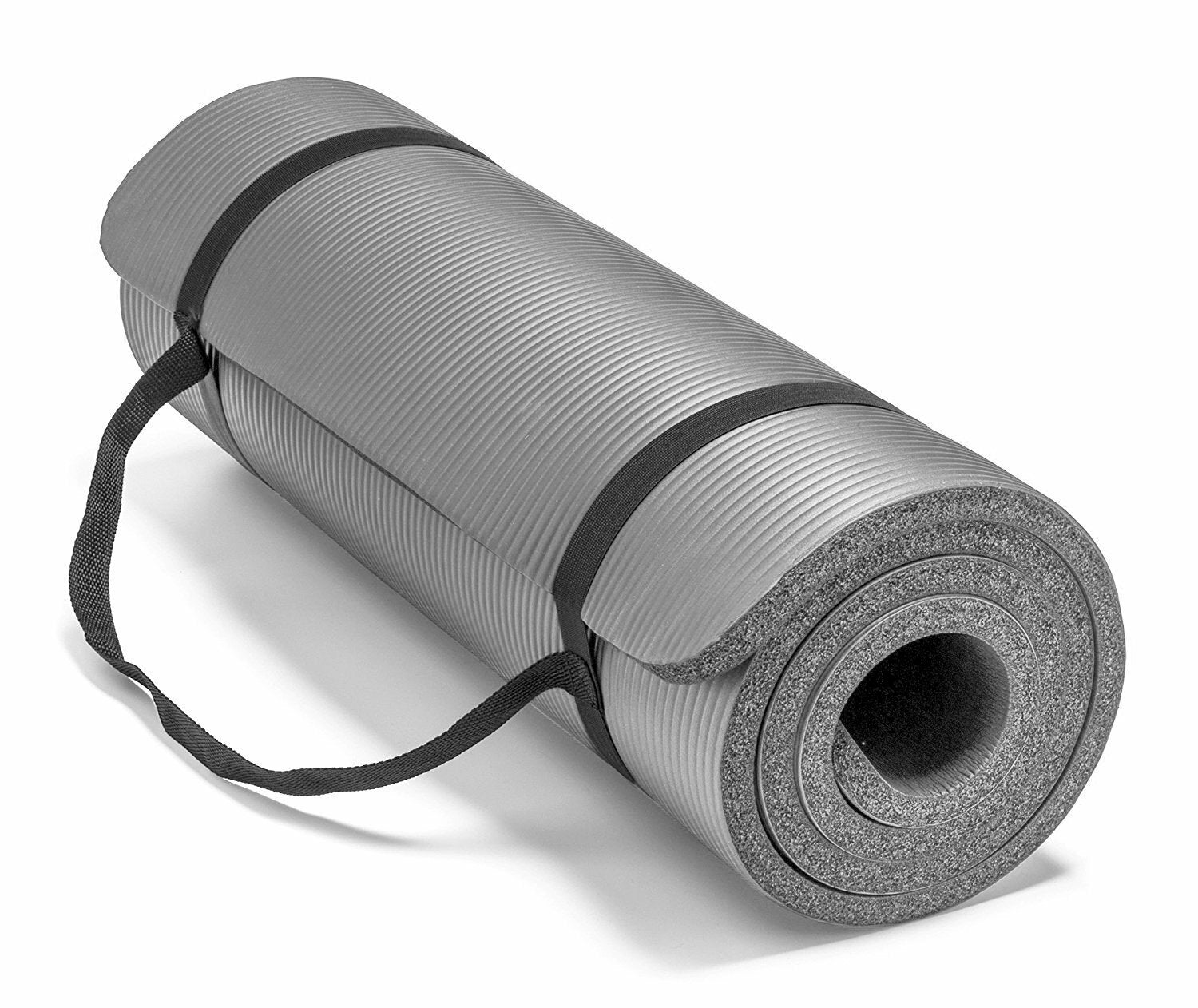 Premium 10mm Extra Thick NBR Yoga and Pilates Mat with Carry Bag and Strap - 72" x 24"