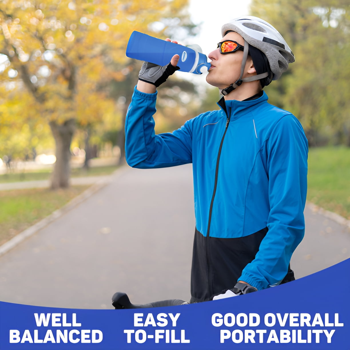 Premium Collapsible Silicone Water Bottle - 750ML Leakproof, BPA-Free, Ideal for Travel, Fitness, Hiking, and Outdoor Activities