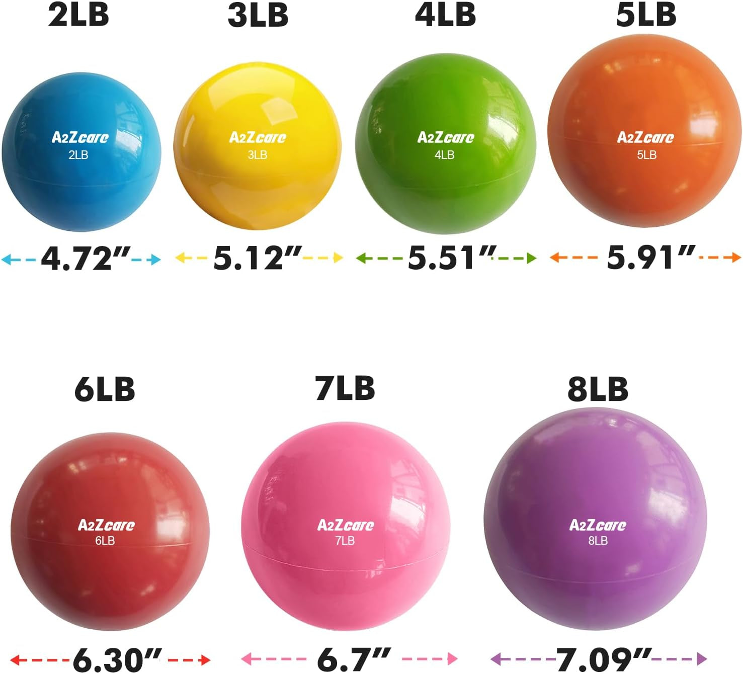 Weighted Toning Exercise Ball - Soft Medicine Ball for Pilates, Yoga, Physical Therapy, and Fitness