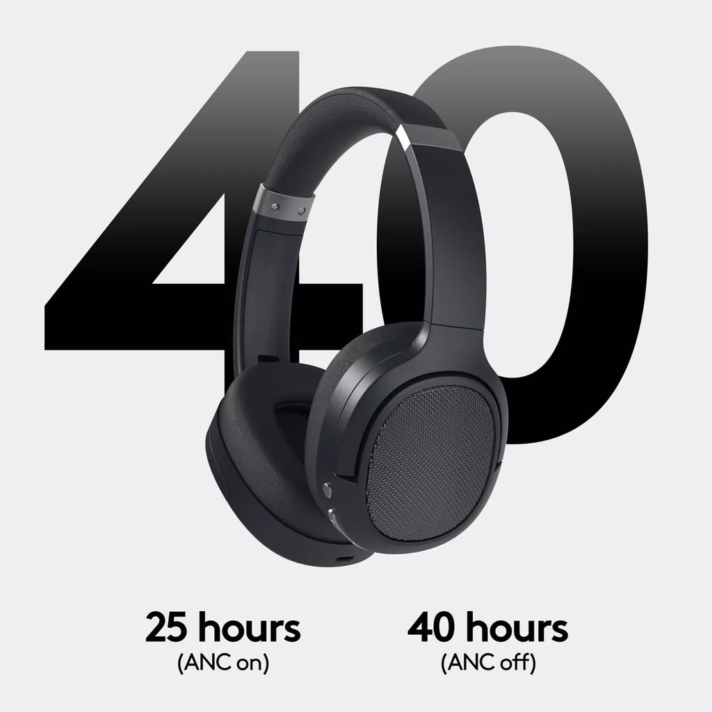 Active Noise Cancelling Bluetooth Wireless Over-Ear Headphones with Detachable Cable - Heyday