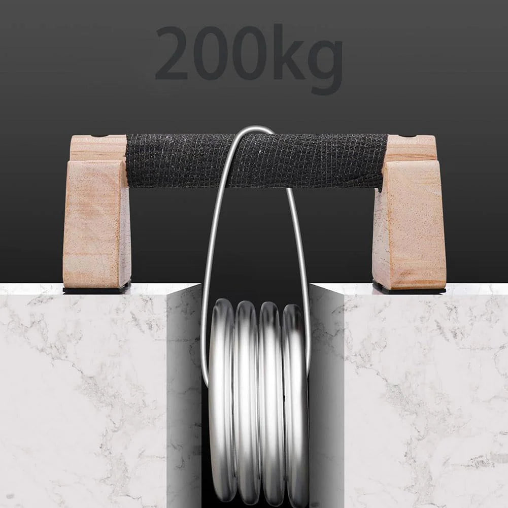 Wooden Push-Up Bars Set (2 PCS) with Non-Slip Base for Home Workouts - Ideal for Calisthenics, Aerobics, and Upper Body Strength Training for All Fitness Levels