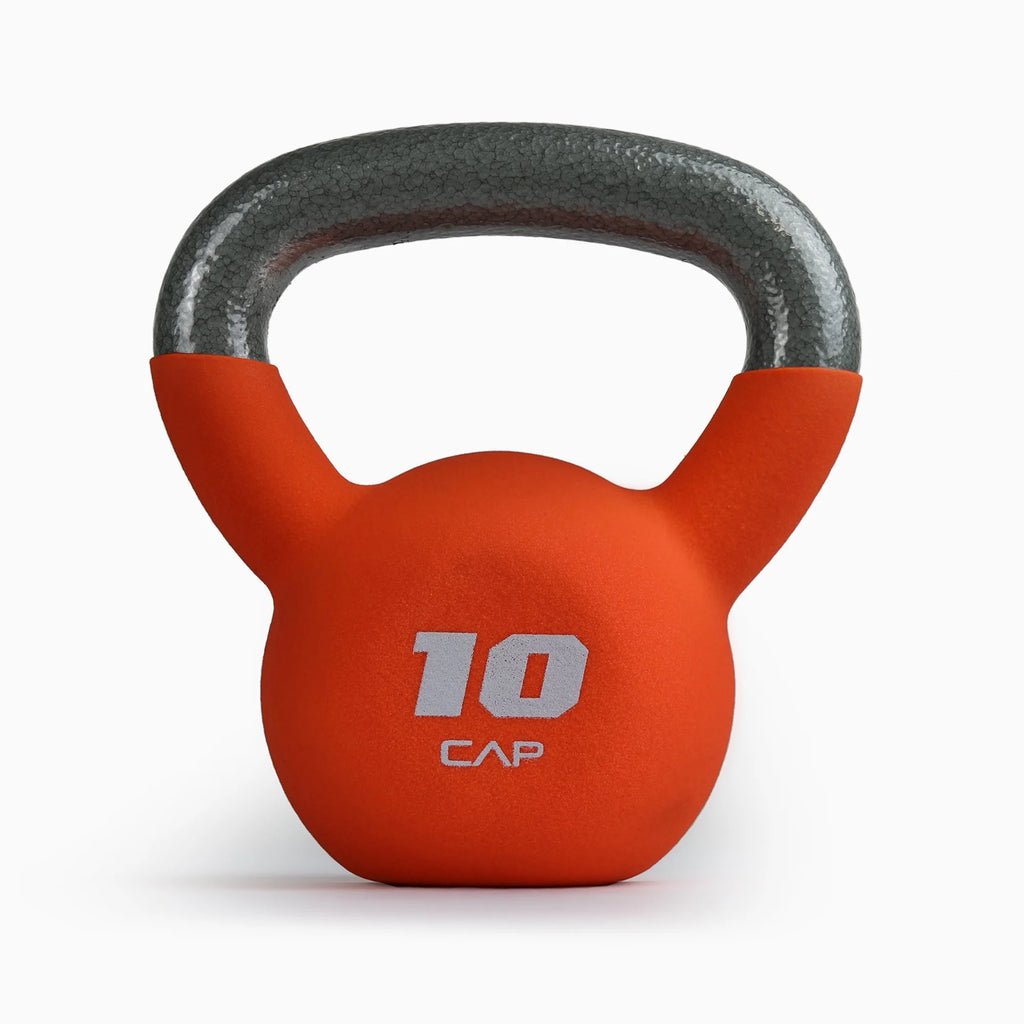 10 lb Neoprene Coated Kettlebell in Orange