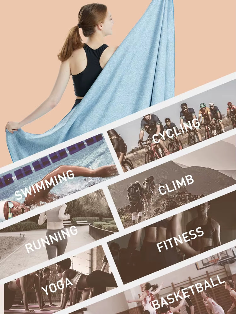 Microfiber Quick-Dry Gym Towel with Silver Ion Technology - Odor-Resistant and Highly Absorbent Workout Towel for Effective Sweat Management