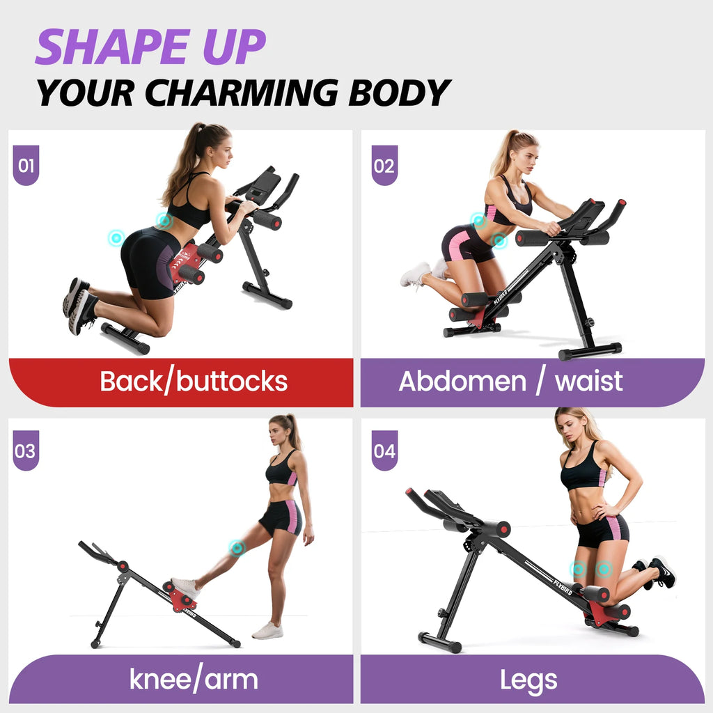 Adjustable Full Body Strength Training Equipment with Foldable Waist Trainer and 330 lb Capacity
