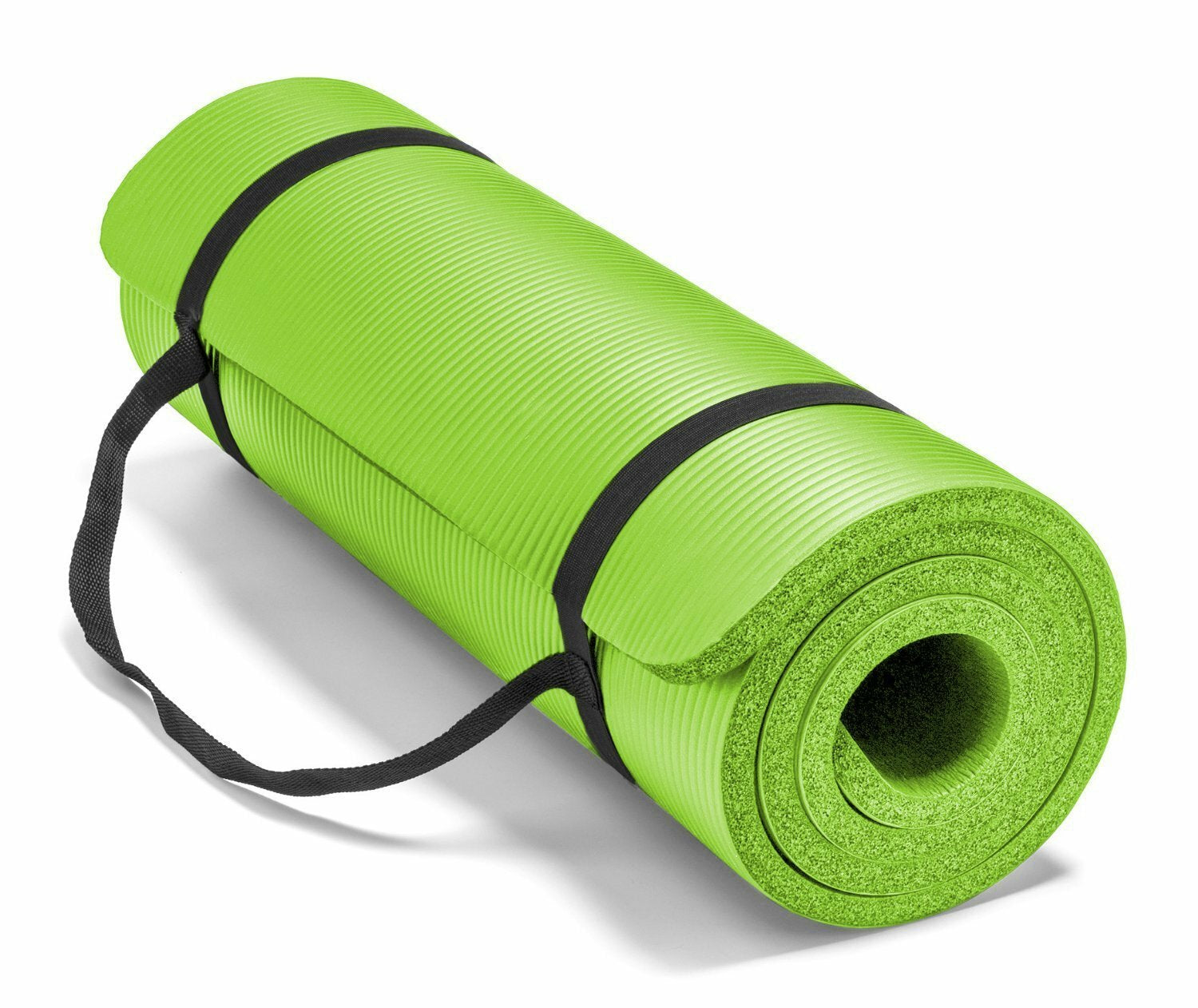Premium 10mm Extra Thick NBR Yoga and Pilates Mat with Carry Bag and Strap - 72" x 24"