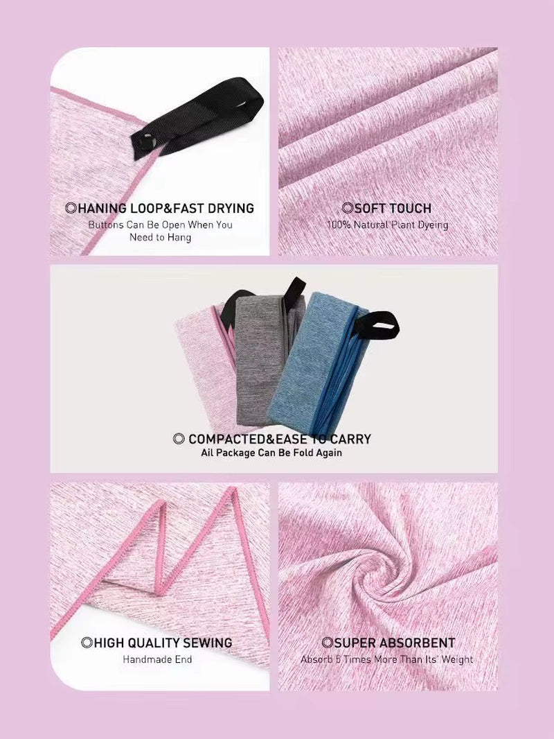 Microfiber Quick-Dry Gym Towel with Silver Ion Technology - Odor-Resistant and Highly Absorbent Workout Towel for Effective Sweat Management
