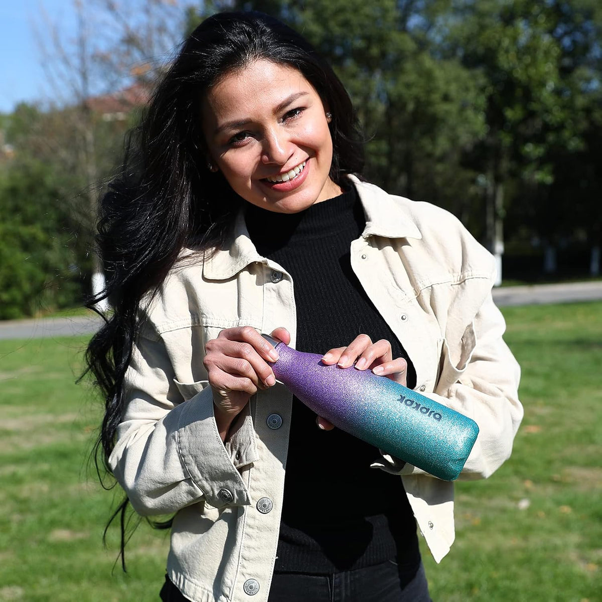 17 oz Insulated Stainless Steel Water Bottle - Leak Proof Design