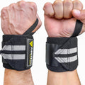 Professional Grade 18-Inch Wrist Wraps for Weightlifting - Ideal for Powerlifting, Strength Training, and Bodybuilding (Black)