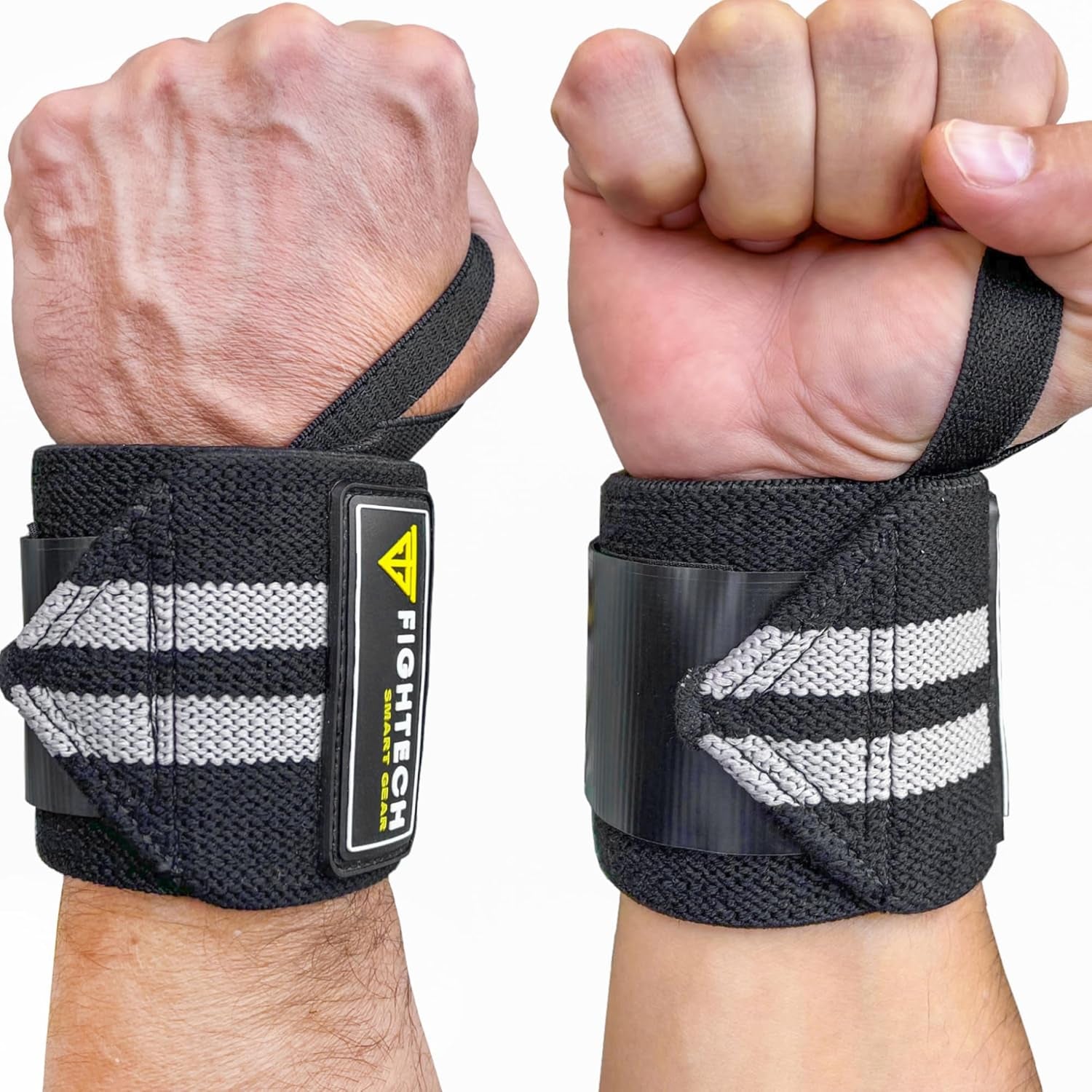 Professional Grade 18-Inch Wrist Wraps for Weightlifting - Ideal for Powerlifting, Strength Training, and Bodybuilding (Black)