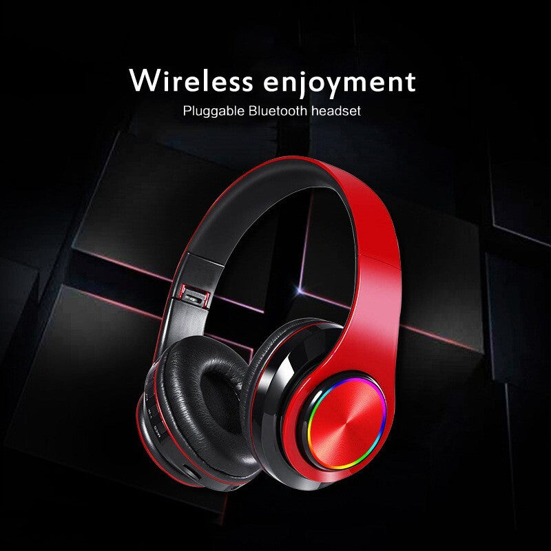 Premium Wireless Bluetooth Headphones with Super Bass, Foldable Design, and Integrated Microphone