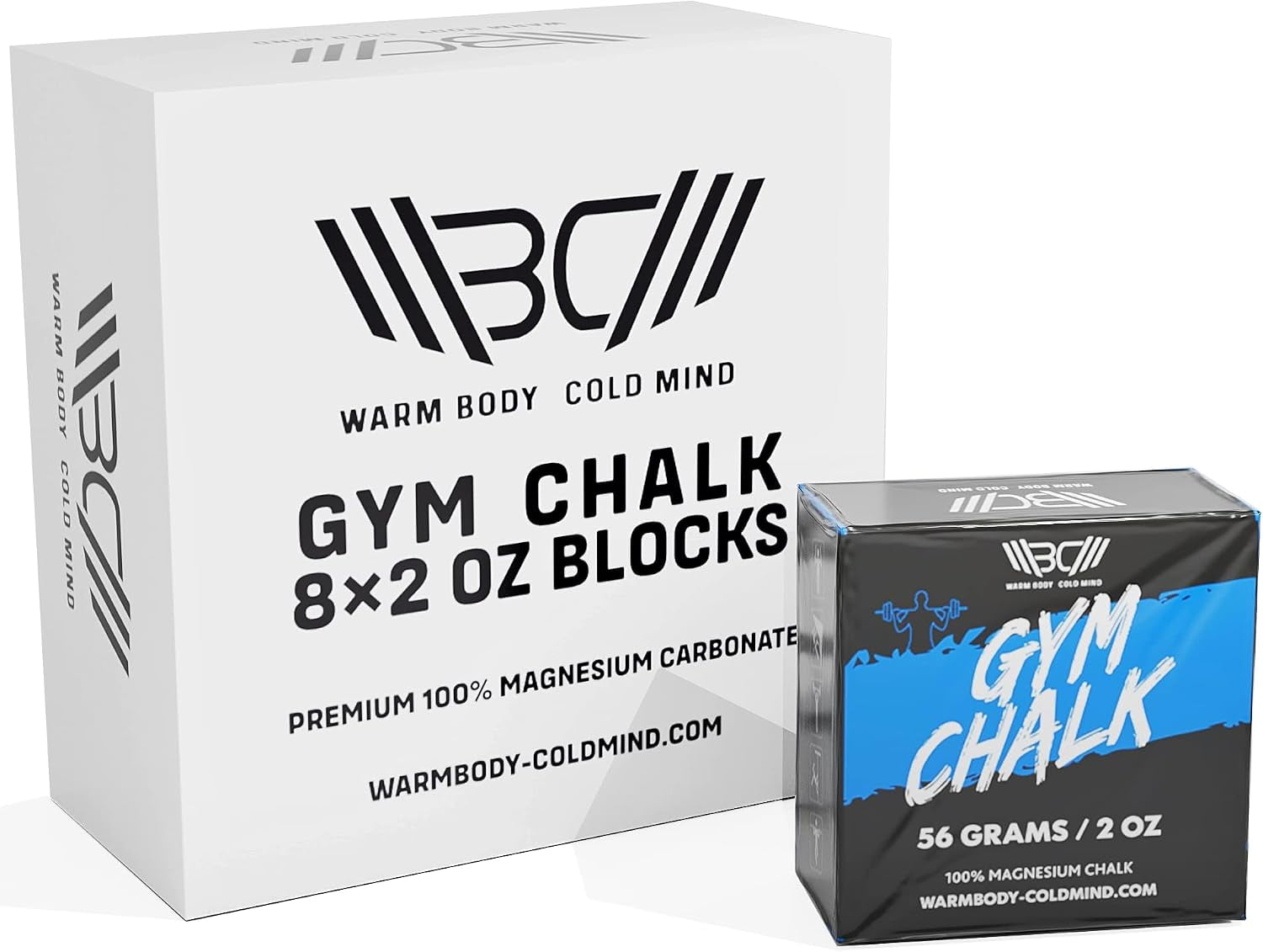 Sport Chalk Block - Gym Chalk for Weightlifting - Moisture-Absorbing Magnesium Carbonate - Gymnastics Hand Grip