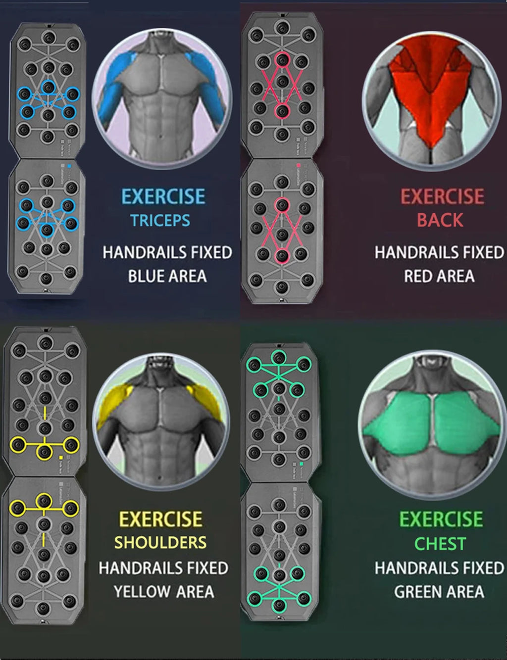 Multifunctional Folding Push-Up Board for Home and Gym Use - Portable Exercise Equipment for Chest and Back Strength Training