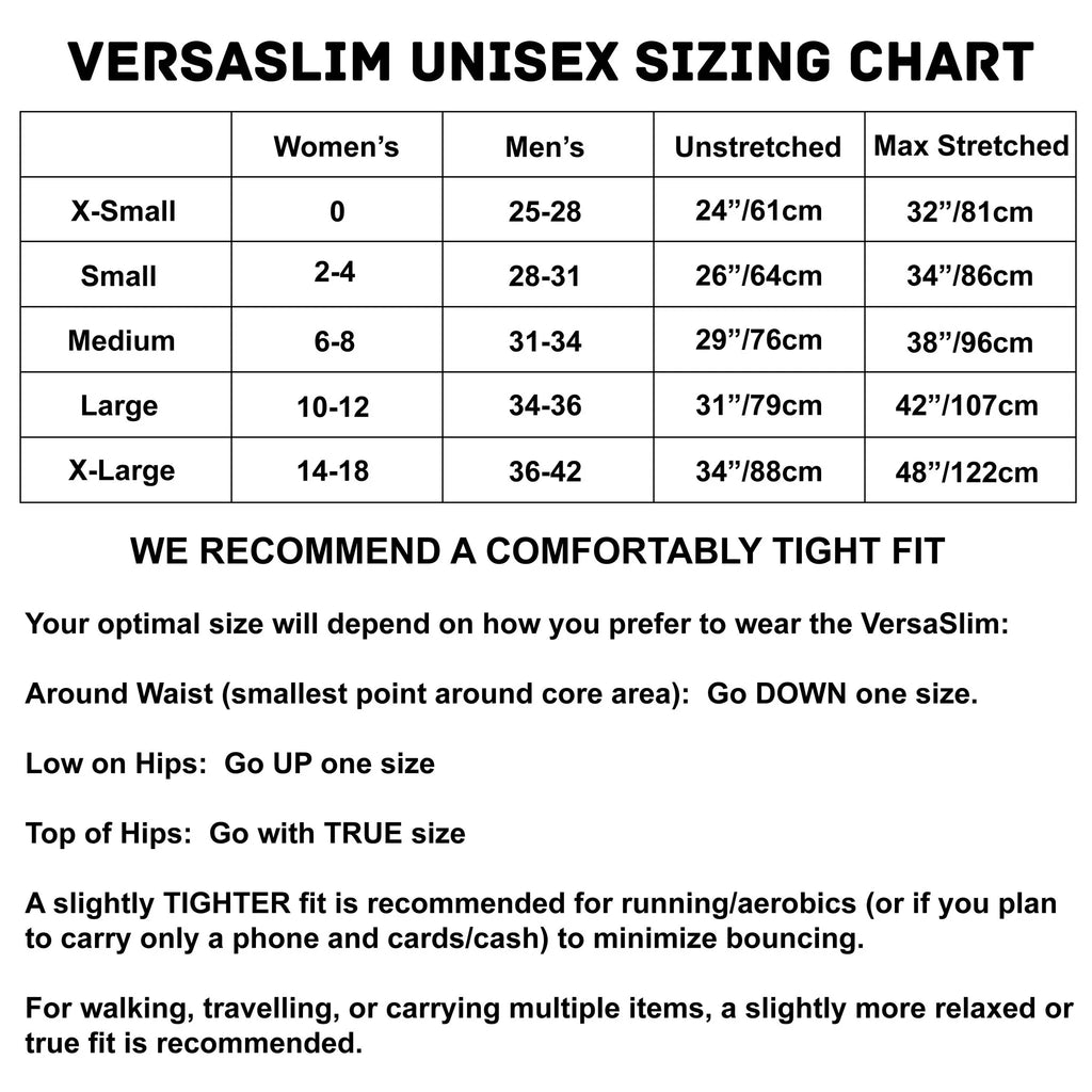 Versaslim Running and Travel Money Belt for iPhones and Other Mobile Devices