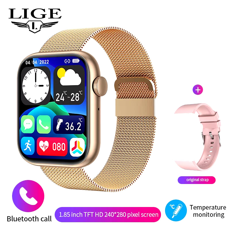 2025 Smart Watch with Wireless Charging, Bluetooth Calling, and Customizable Watch Face for Men and Women - Fitness Tracker Bracelet