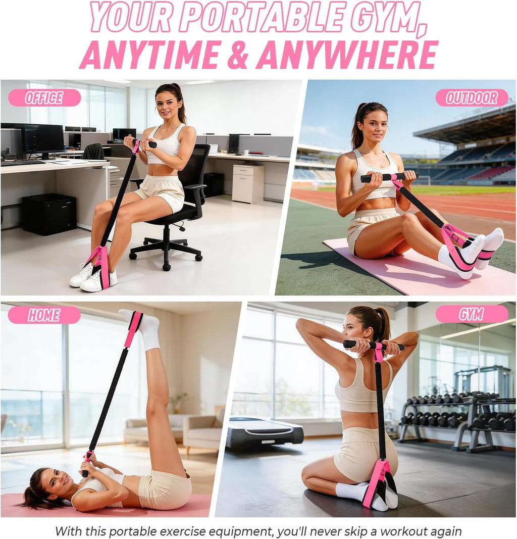 Enhanced Pedal Resistance Band with Ergonomic Handle, Durable Thickened Latex Tubes, and Soft Foam Foot Pedal for Comprehensive Core, Abdomen, Waist, Arm, and Leg Exercises, Ideal for Physical Therapy