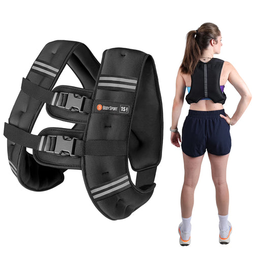 15 lb Adjustable Weighted Vest for Strength Training, Running, Walking, and Endurance Workouts