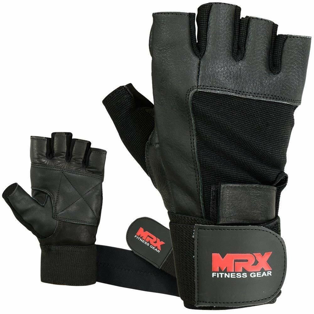 Men's Weight Lifting Gloves with Wrist Support for Enhanced Grip and Fitness Training - MRX