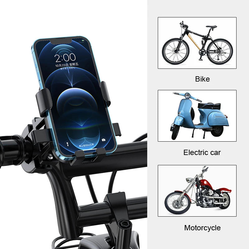 360° Rotatable Anti-Slip Bicycle Phone Mount - Adjustable Accessory for Outdoor Cycling and Mountain Biking