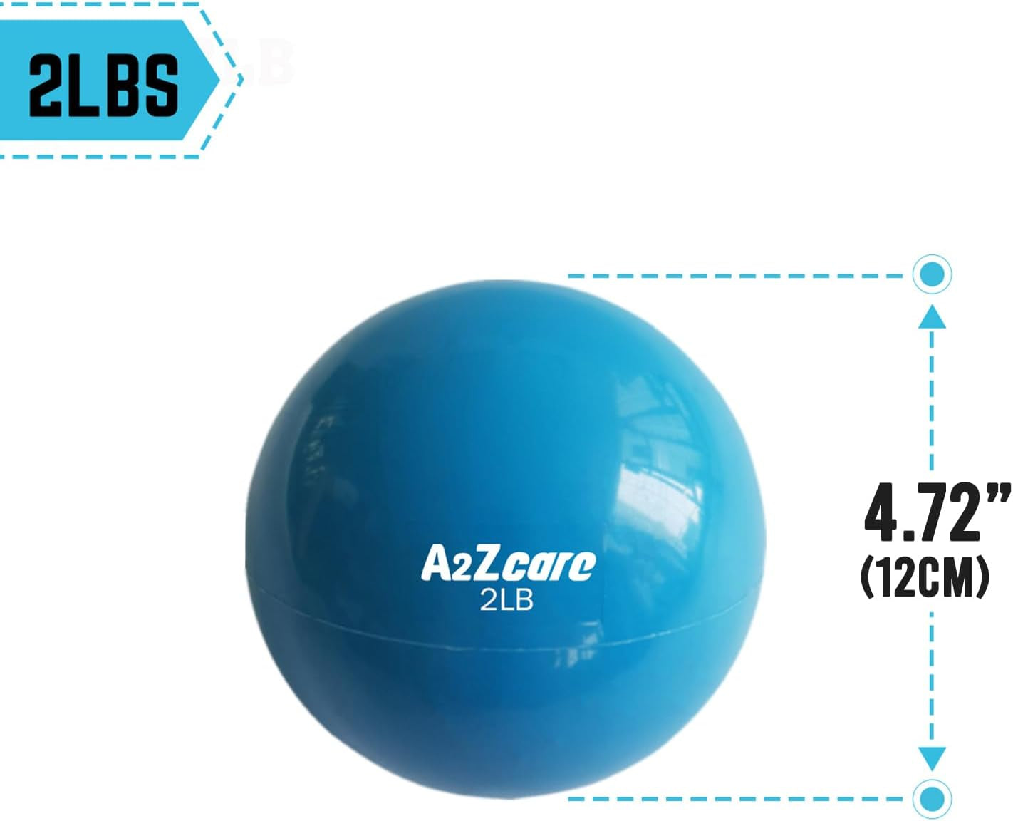 Weighted Toning Exercise Ball - Soft Medicine Ball for Pilates, Yoga, Physical Therapy, and Fitness