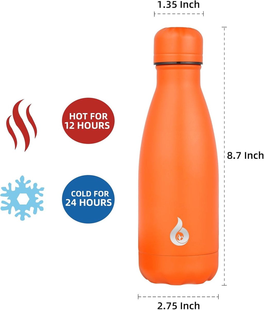 12 Oz Stainless Steel Insulated Water Bottle - Leak Proof Design