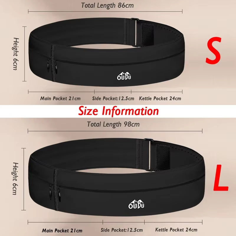 Invisible Sports Hydration Belt with Water Bottle Holder for Running, Cycling, Hiking, and Walking for Adults