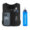Reflective Running Vest with 500ml Hydration Bottle, Adjustable Waistband, Breathable Fabric, and Chest Pack Holder for Men and Women