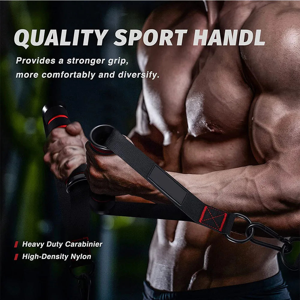 Professional Exercise Handles for Cable Machines - Durable Attachments for Home Gym, Pilates, Resistance Bands, and Strength Training