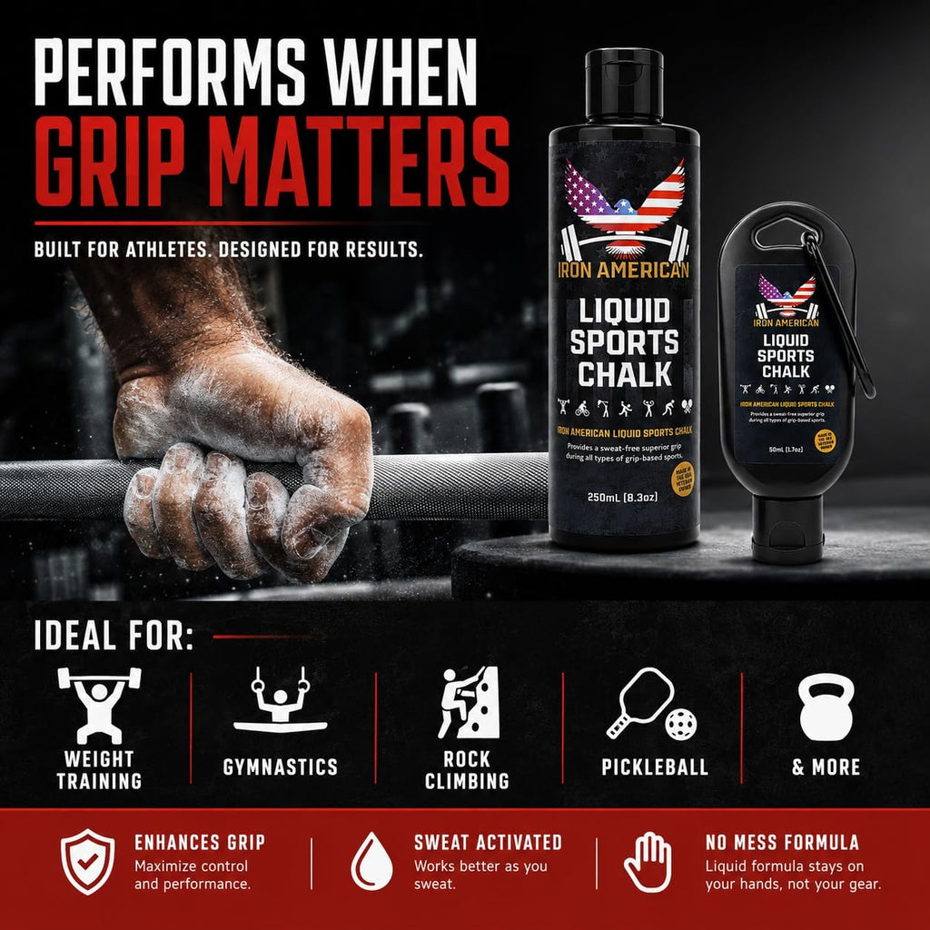 Liquid Chalk - No-Mess Long-Lasting Grip Chalk for Weightlifting, Gymnastics, Rock Climbing, and Fitness Training - Advanced Hand Chalk for Gym