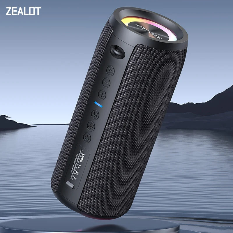 S51Pro 40W High-Power Bluetooth Speaker with 3D Stereo Bass, Portable IPX5 Waterproof Design, TWS Compatible Boom Box