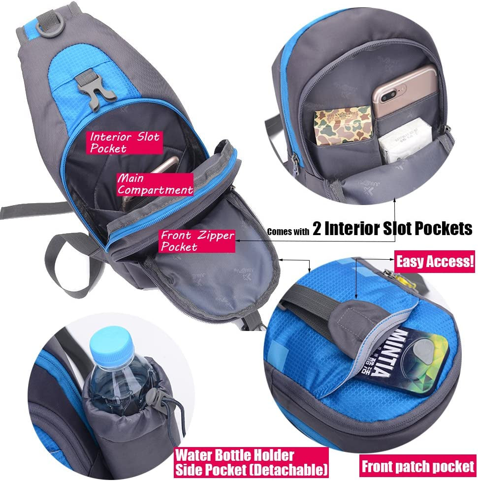 Chest Crossbody Sling Backpack - Versatile Travel and Gym Daypack for Men and Women