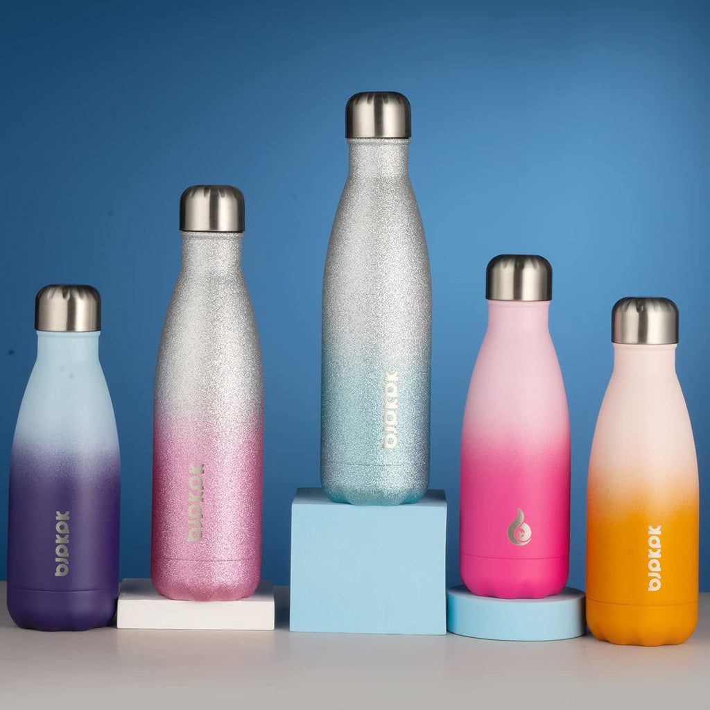 12 Oz Stainless Steel Insulated Water Bottle - Leak Proof Design
