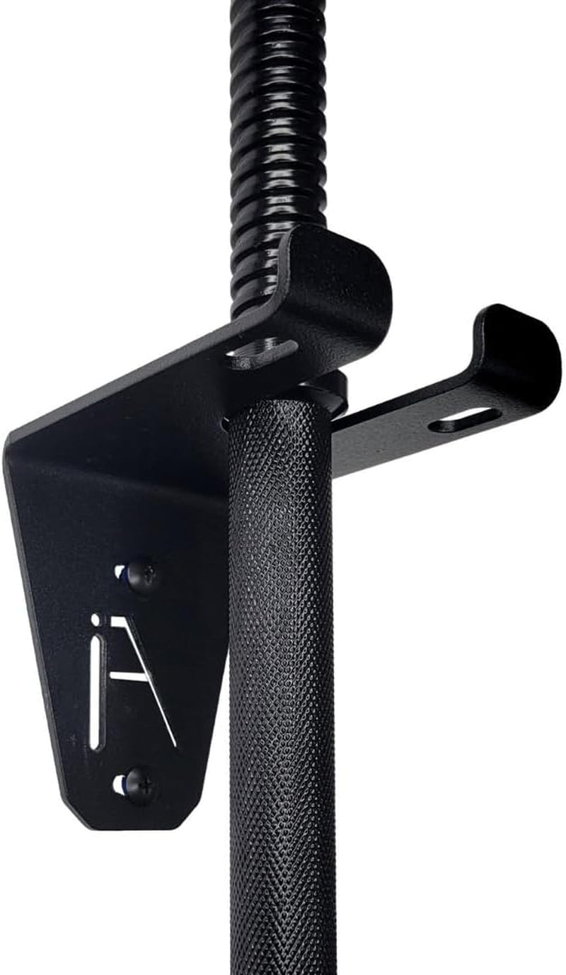 Alpha Barbell Wall Mount Storage System - 100+ Pound Capacity Multi-Purpose Holder for Standard Olympic Barbells - Dimensions: 4.25 x 6.75 x 7.25 Inches - Includes Hardware