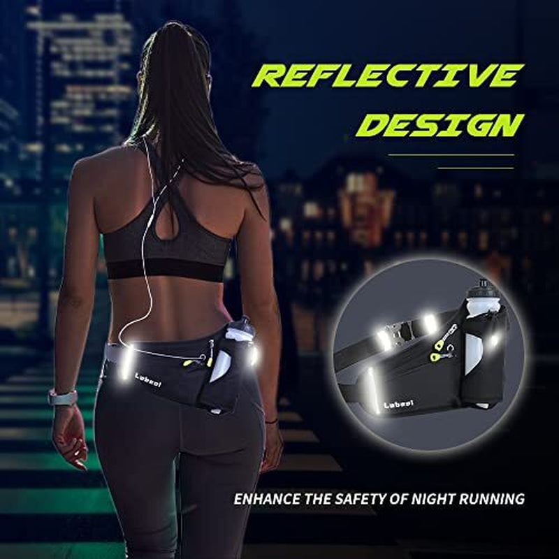 Professional Running Belt with Water Bottle Holder and Phone Pouch