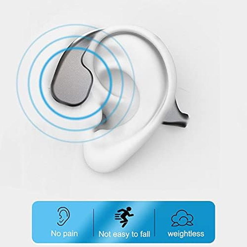Bone Conduction Waterproof Bluetooth Headphones for Swimming with Microphone and 16GB Memory, IPX8 Rated