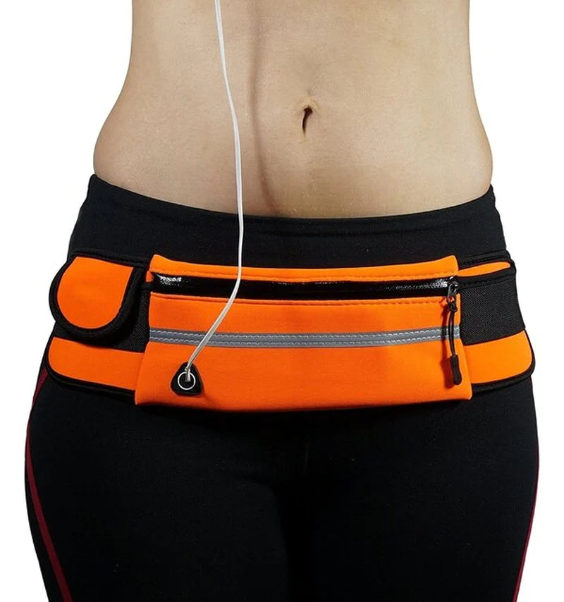 Women's Waterproof Running Waist Bag - Portable Gym Belt for Cycling and Sports with Water Bottle and Phone Holder