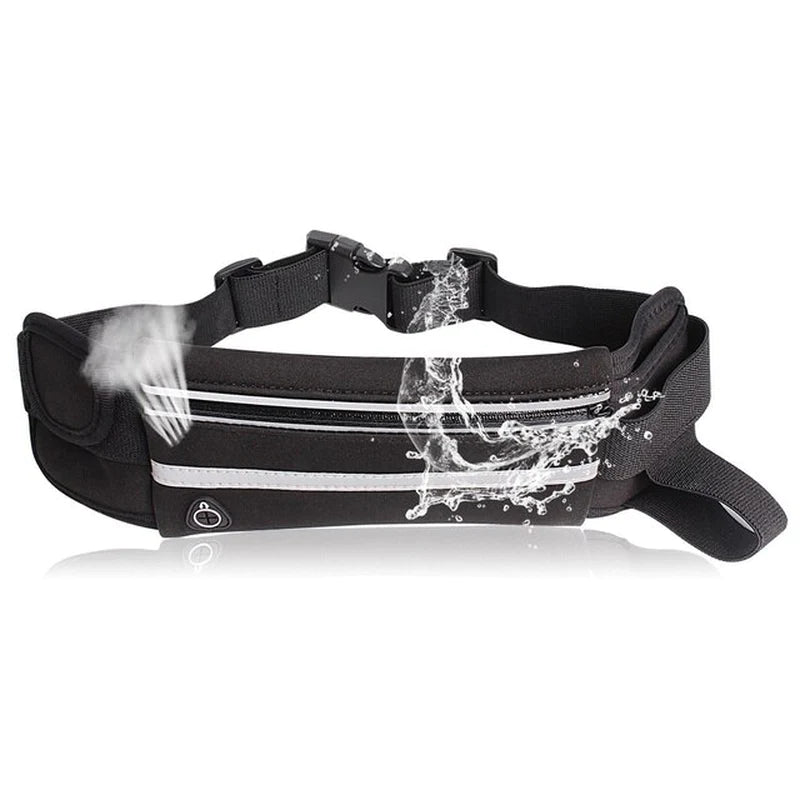 Women's Waterproof Running Waist Bag - Portable Gym Belt for Cycling and Sports with Water Bottle and Phone Holder