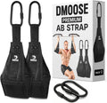 Professional Hanging Ab Straps for Pull-Up Bar & Core Strength Training - Soft Padded Exercise Straps for Ab Swings & Leg Raises, Includes 2 Steel Carabiners - Ideal Abs Equipment for Home & Gym Use