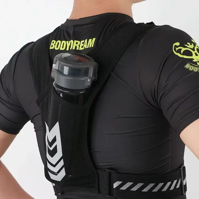 Lightweight Hydration Vest with Phone Pocket and Water Bottle Holder for Outdoor Activities, Cycling, and Hiking