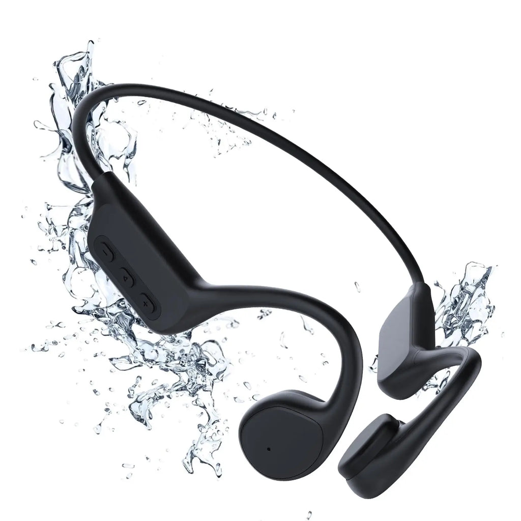 Shokz IPX8 Waterproof Bone Conduction Headphones with Built-in 32GB MP3 Player and Microphone for Sports