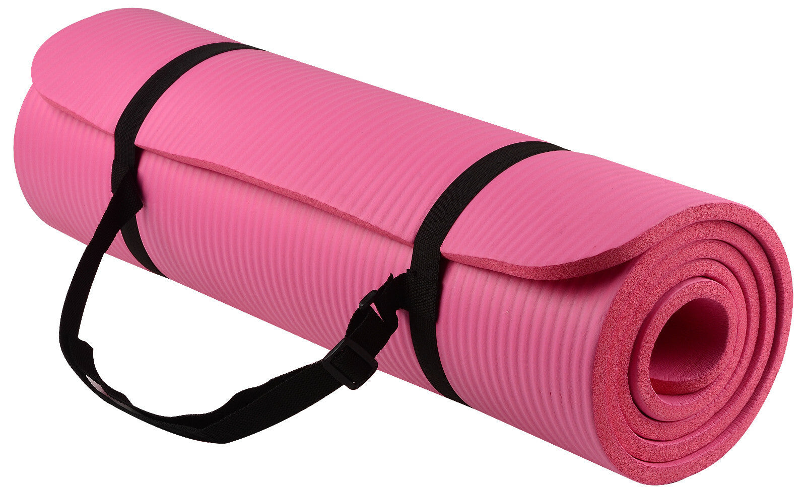 Premium 10mm Extra Thick NBR Yoga and Pilates Mat with Carry Bag and Strap - 72" x 24"