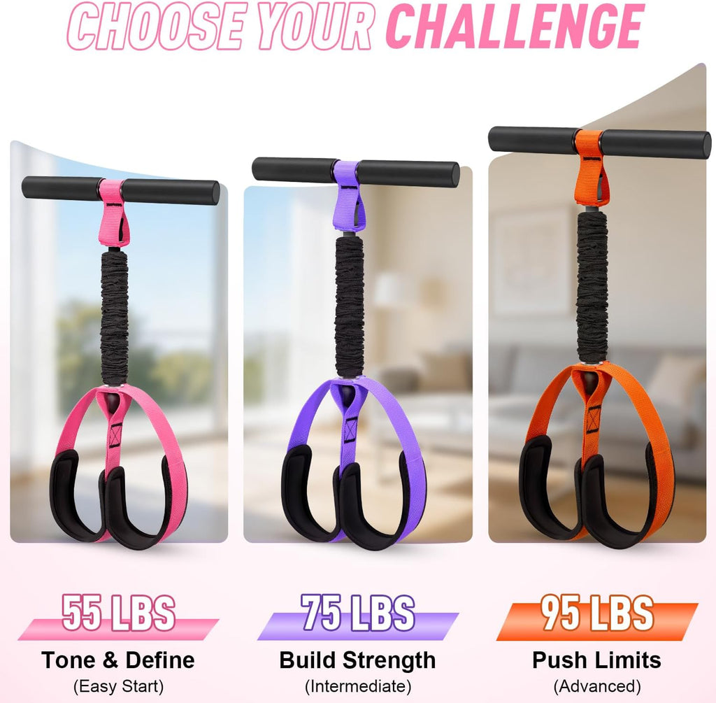 Enhanced Pedal Resistance Band with Ergonomic Handle, Durable Thickened Latex Tubes, and Soft Foam Foot Pedal for Comprehensive Core, Abdomen, Waist, Arm, and Leg Exercises, Ideal for Physical Therapy
