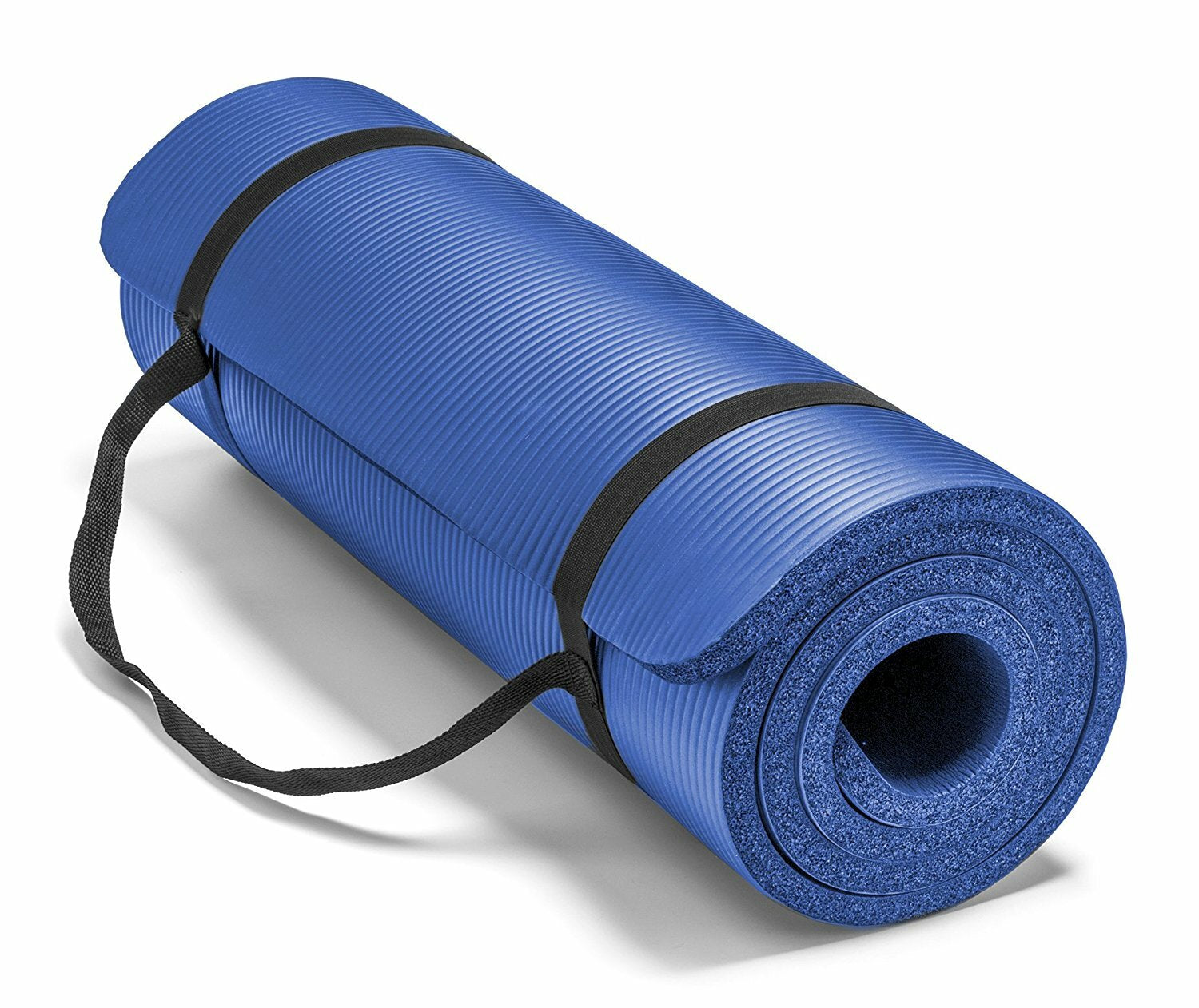 Premium 10mm Extra Thick NBR Yoga and Pilates Mat with Carry Bag and Strap - 72" x 24"
