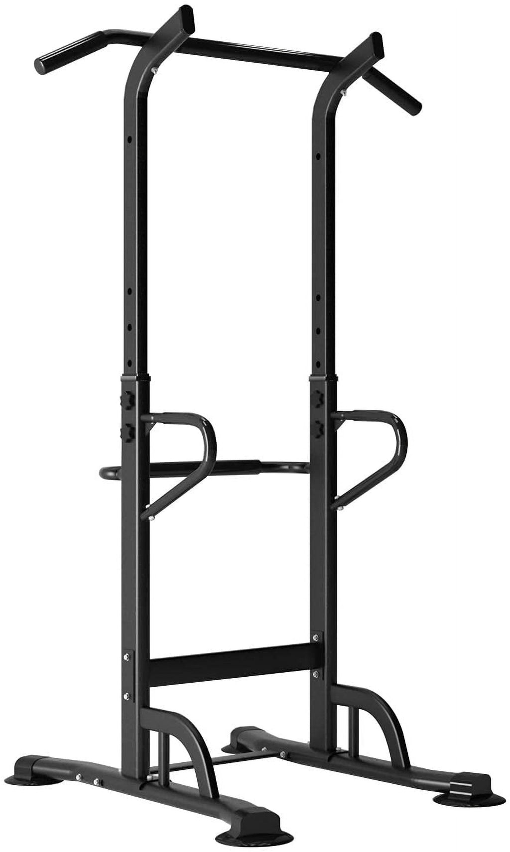 Multi-Function Power Tower Dip Station and Pull-Up Bar for Strength Training - Home and Office Gym Equipment, Black, 330 lbs Capacity