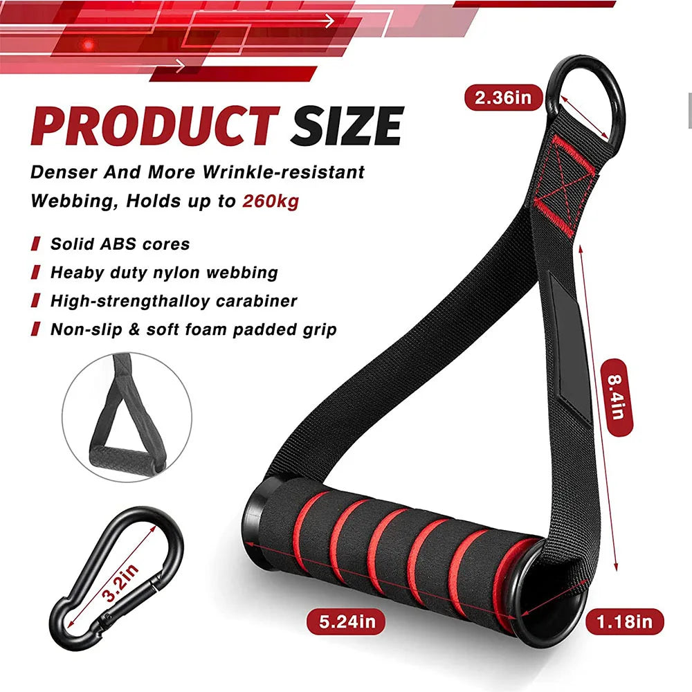 Professional Exercise Handles for Cable Machines - Durable Attachments for Home Gym, Pilates, Resistance Bands, and Strength Training