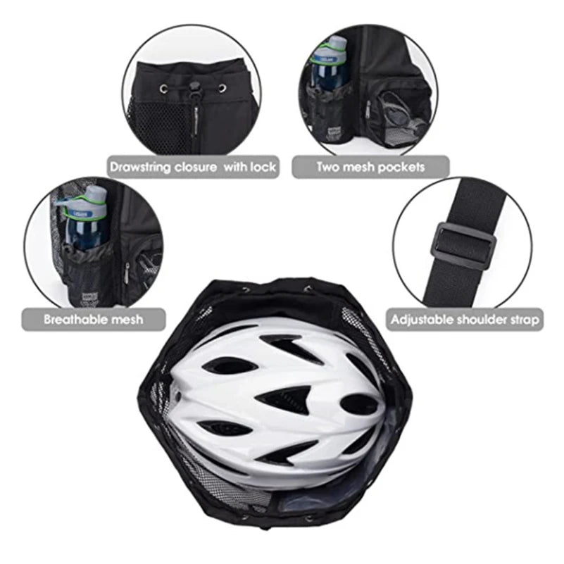 Mesh Drawstring Swim Bag with Wet Pocket - Versatile Backpack for Swimming, Gym, and Fitness Activities