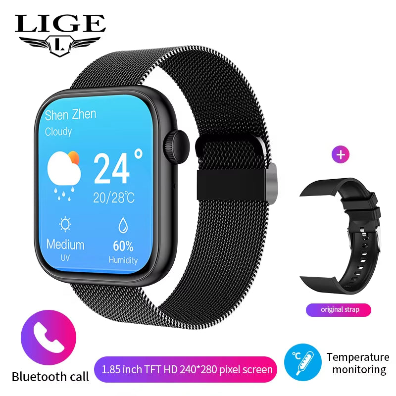 2025 Smart Watch with Wireless Charging, Bluetooth Calling, and Customizable Watch Face for Men and Women - Fitness Tracker Bracelet